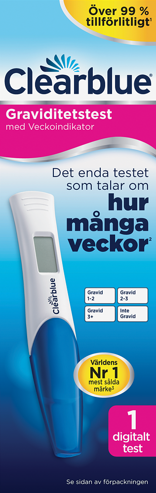 1-pack Clearblue Digitalt Graviditetstest med Veckoindikator