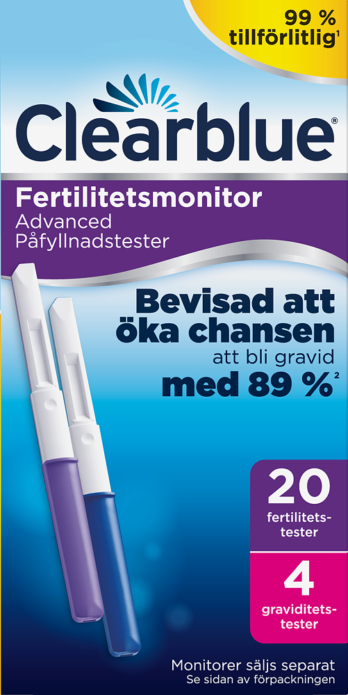 Teststickor till Clearblue Fertilitetsmonitor Advanced 20 fertilitetstester + 4 graviditetstester