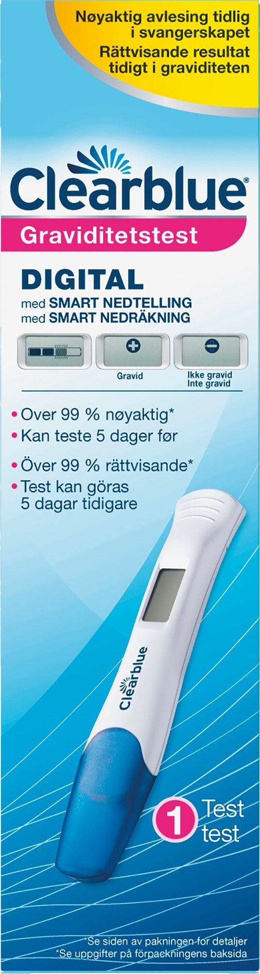 Clearblue tidigt digitalt graviditetstest 1-pack