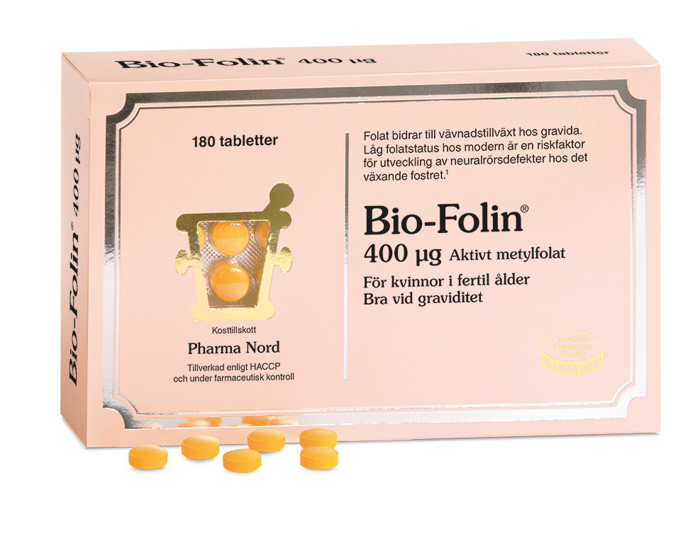Folsyra - Bio-Folin 180 tabletter - Pharma Nord