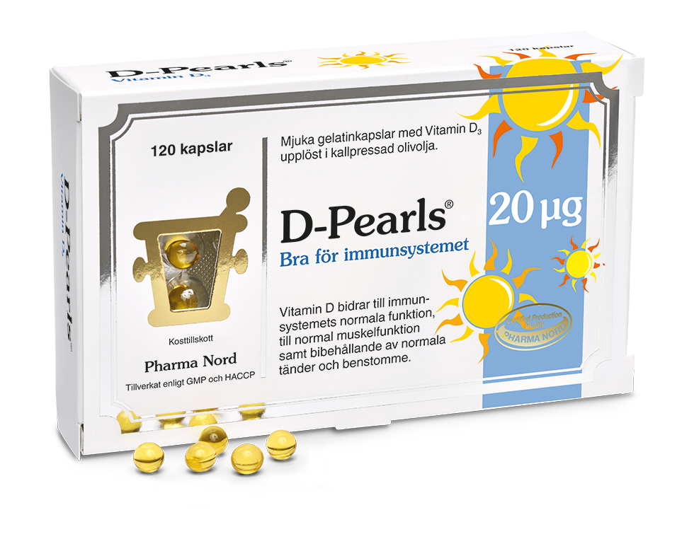 D-vitamin D-Pearls - Pharma Nord 120 kap (20 µg)