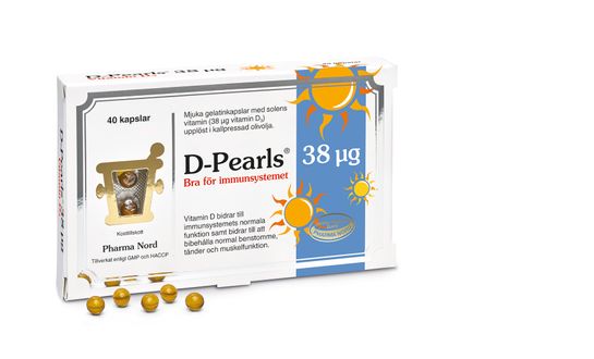 D-vitamin D-Pearls - Pharma Nord 40 kap (38 µg)