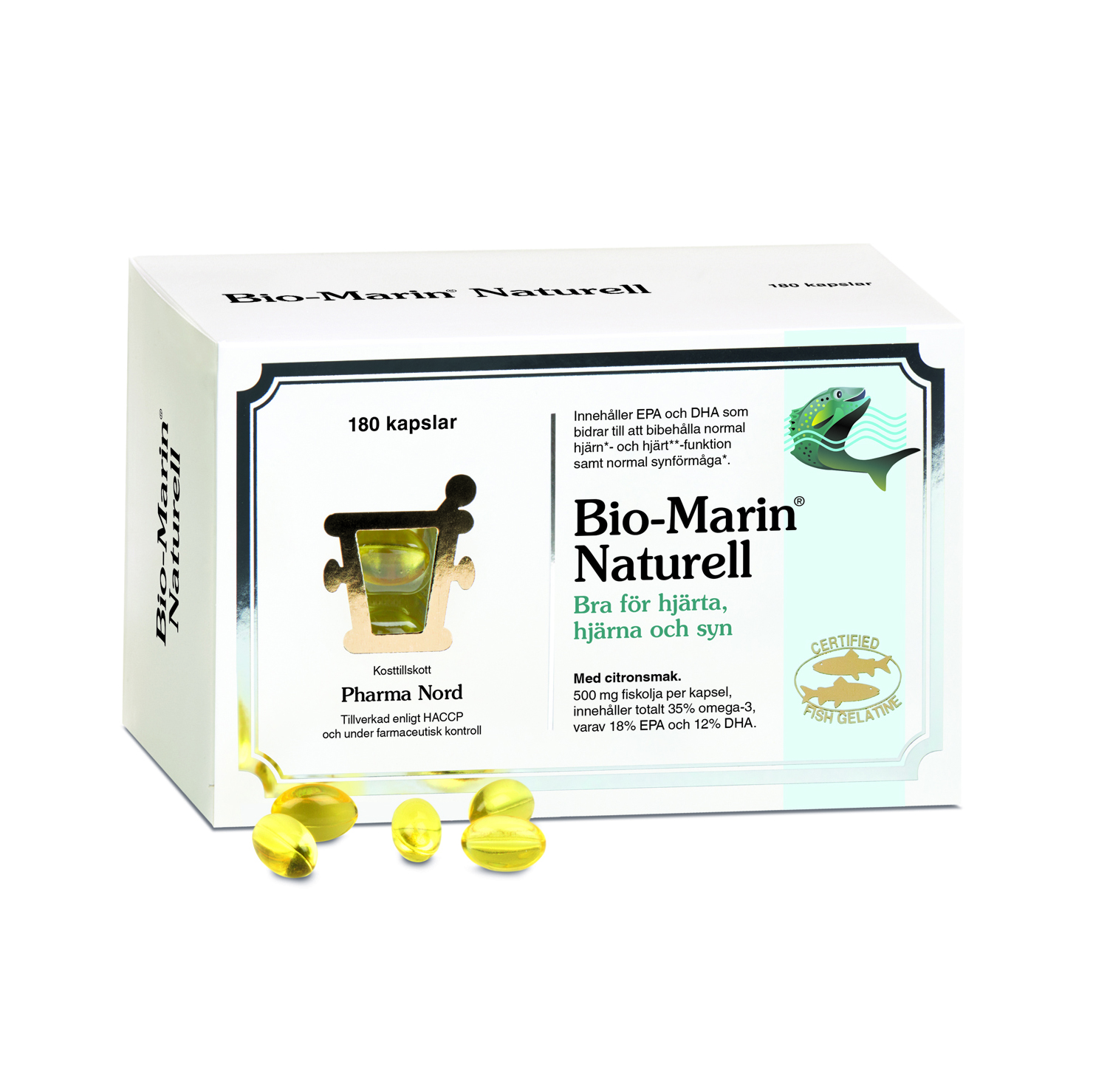 Bio-Marin Naturell (Omega-3) 180 kapslar - Pharma Nord