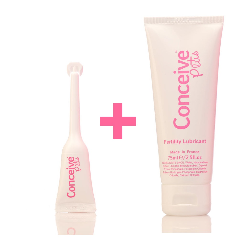 Kombinationspaket 75 ml + 8 x 4g - Fertilitetsglidmedel - Sasmar Conceive plus