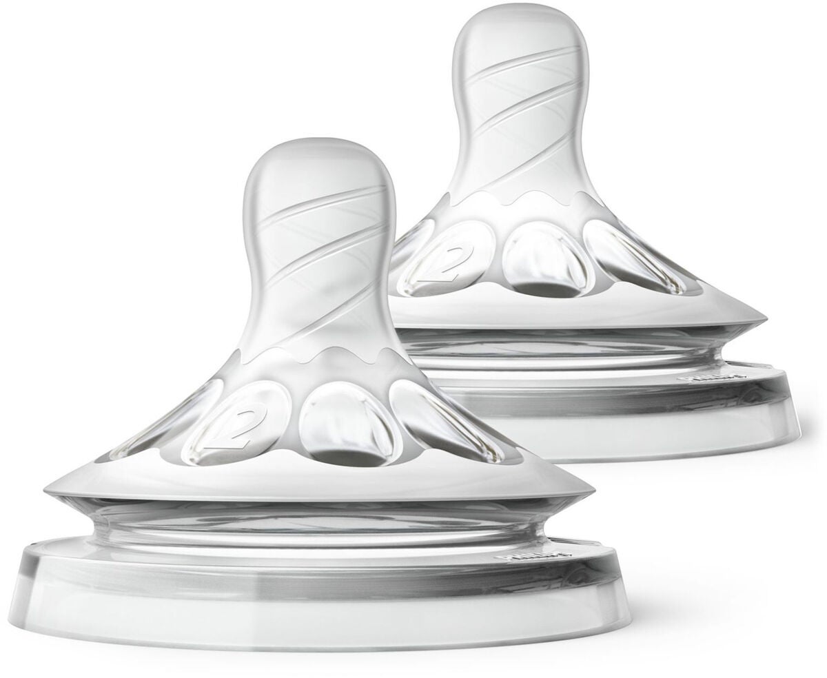 Dinapp med långsamt flöde 1m+ 2-pack - Philips Avent Natural