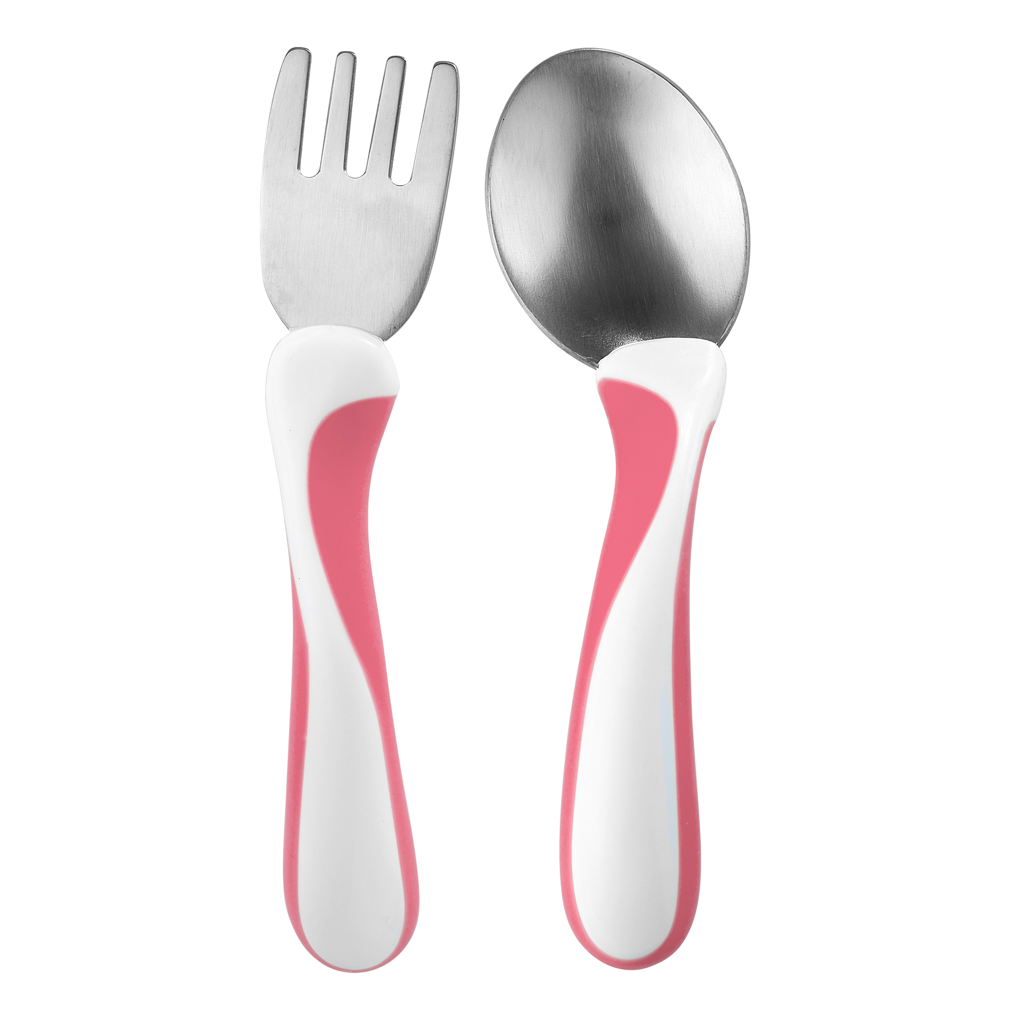 Äta själv-bestick 1-pack - Bambino Rosa