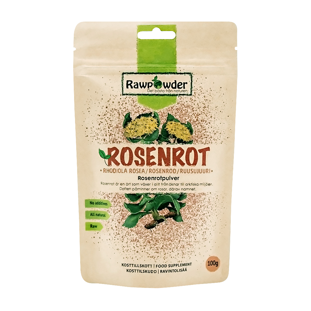 Rosenrot pulver 100g Ekologisk - Rawpowder