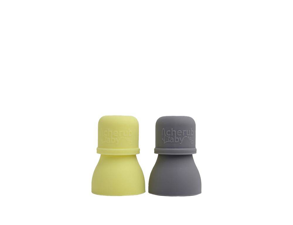 CherubBaby Silikonpip till Matpåsar Lemon/Grå