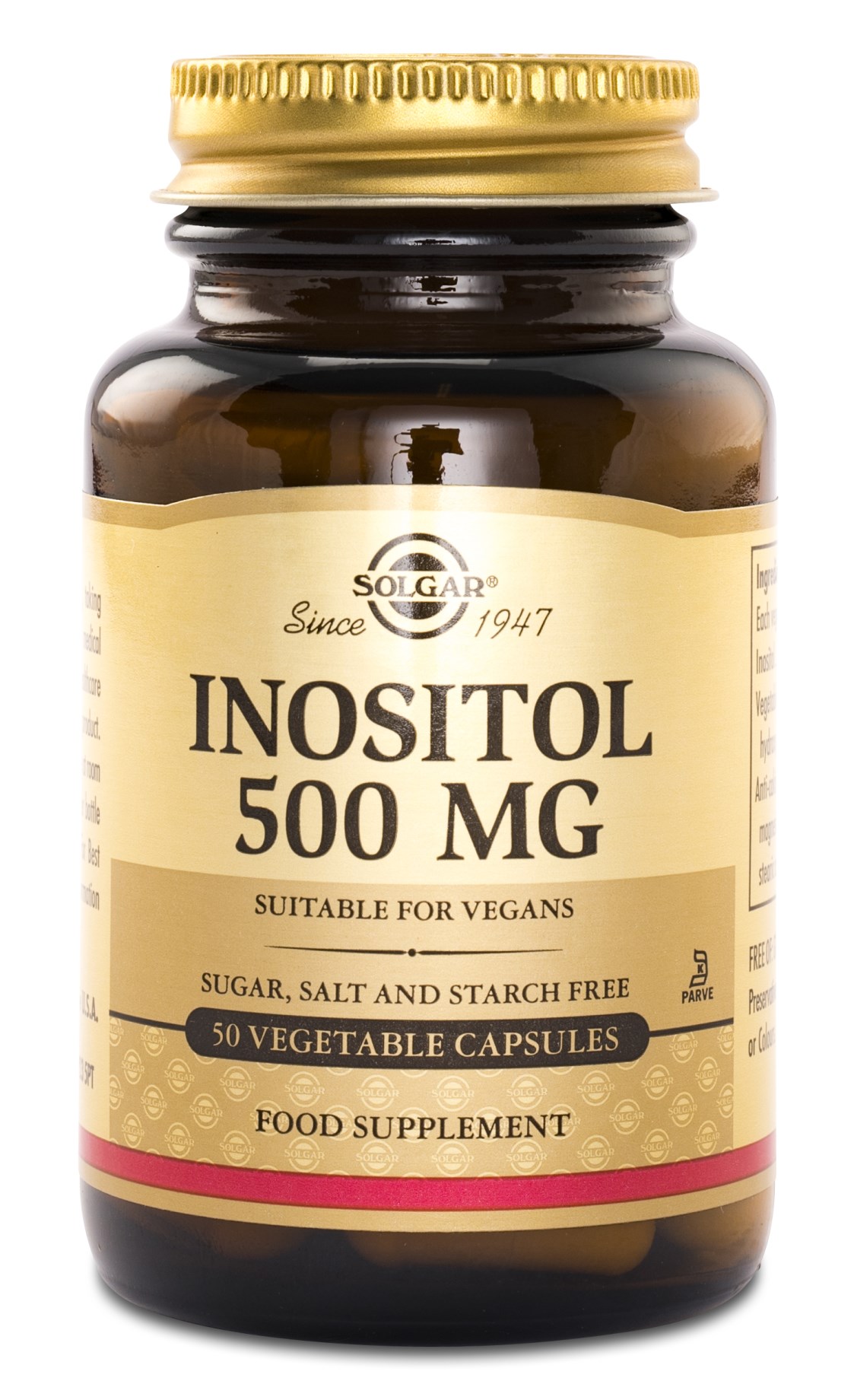 Inositol, 500mg, 50 kapslar - Solgar