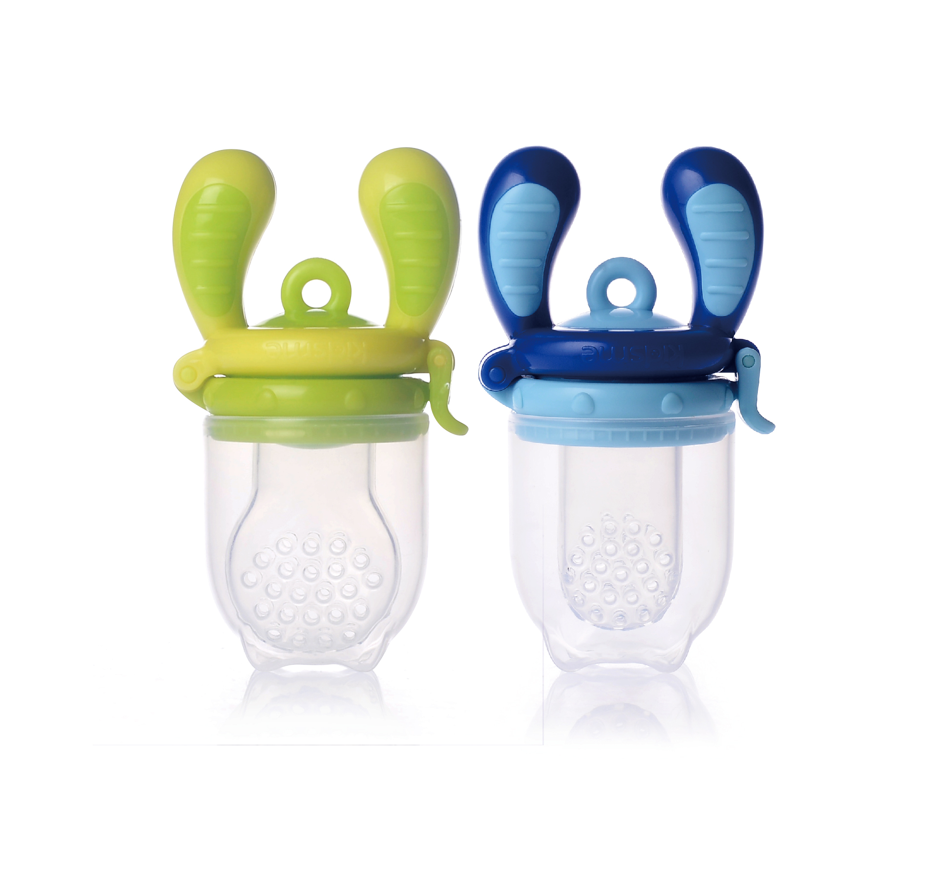 Kidsme FoodFeeder 2-pack 4m+/6m+ Aqua & Lime