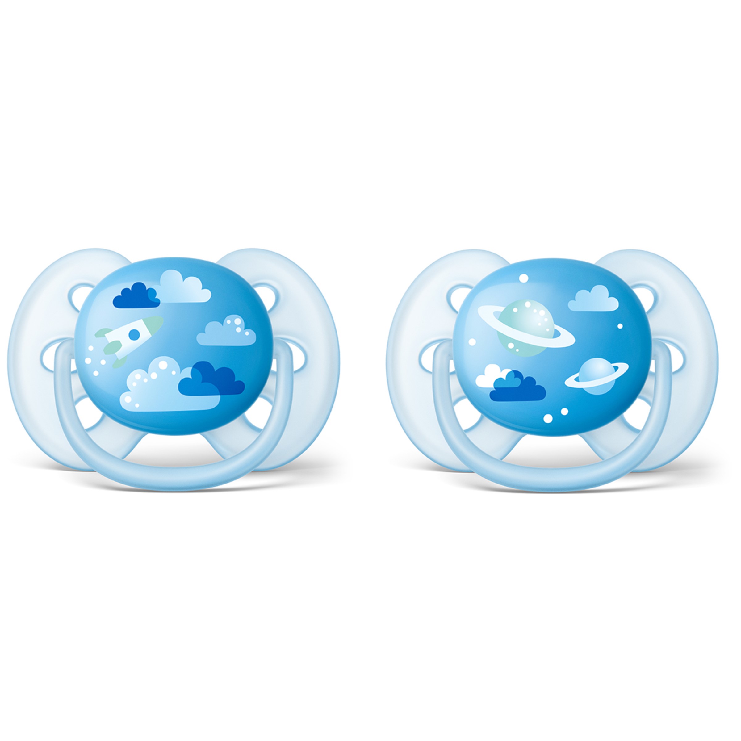 Soother Ultra Soft 6-18m 2 pack Blue - Philips Avent