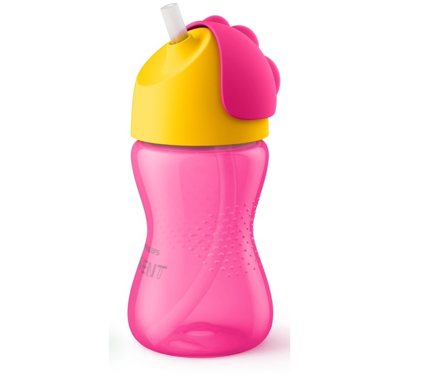 Straw Cup ergonomisk 300 ml - Philips Avent Rosa