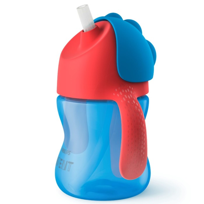 Straw Cup ergonomisk 200 ml - Philips Avent Röd/Blå