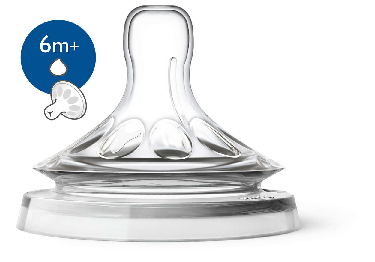 Dinapp med större hål 6m+ 2-pack - Philips Avent Natural