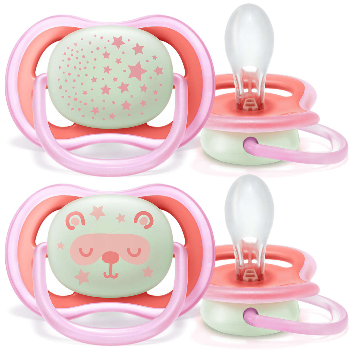 Philips Avent Ultra Air Night-Napp 6-18m Rosa