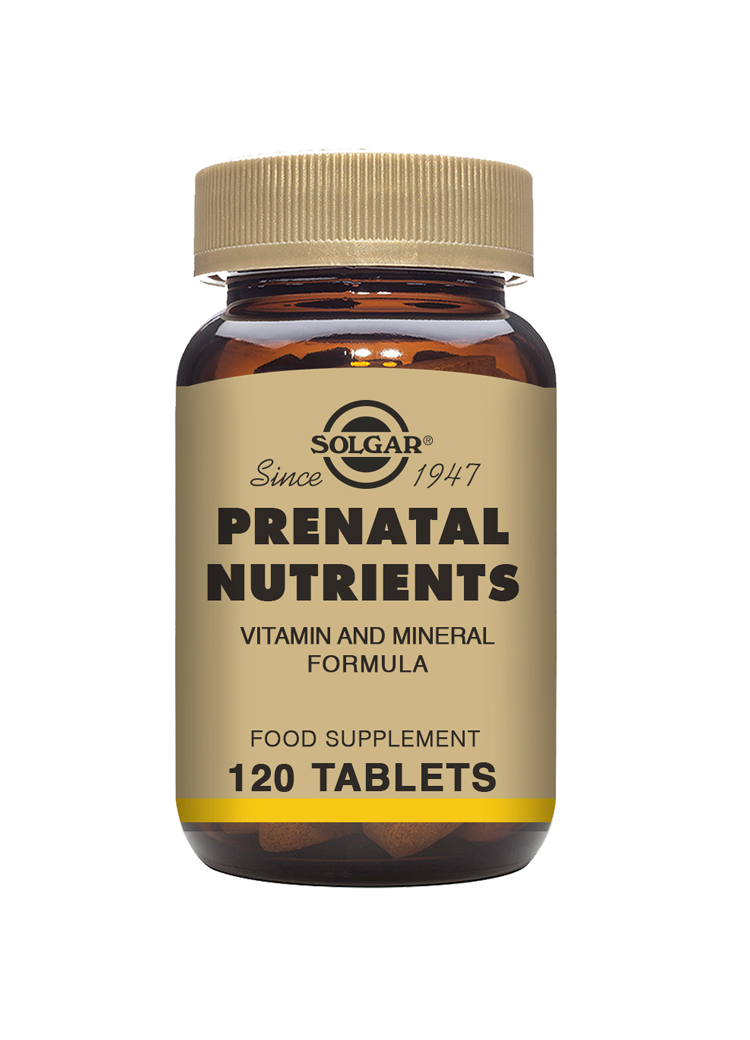 Prenatal Nutrients Solgar – Multivitamin för dig som vill bli gravid, är gravid eller ammar 120 tabletter