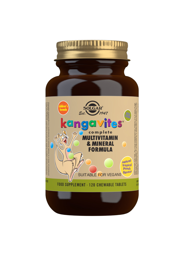 Kangavites® Tropical Punch (barnvitamin/mineral) Fruktsmak tuggtabl. 120 tabletter
