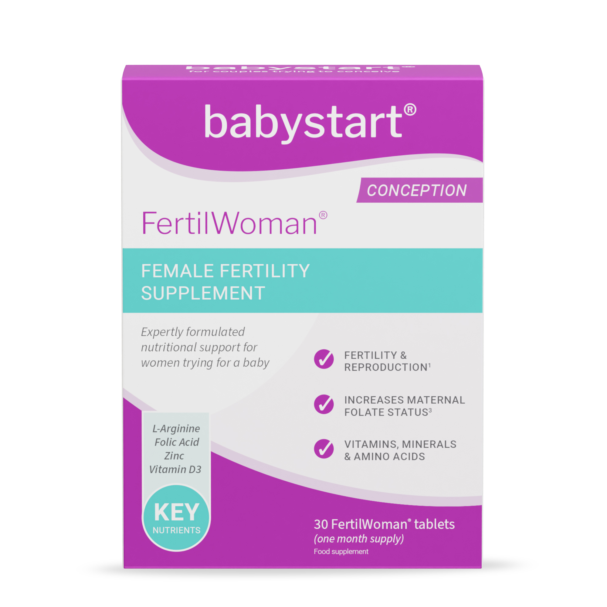 Näringsstöd för kvinnlig fertilitet FertilWoman 30t - Babystart
