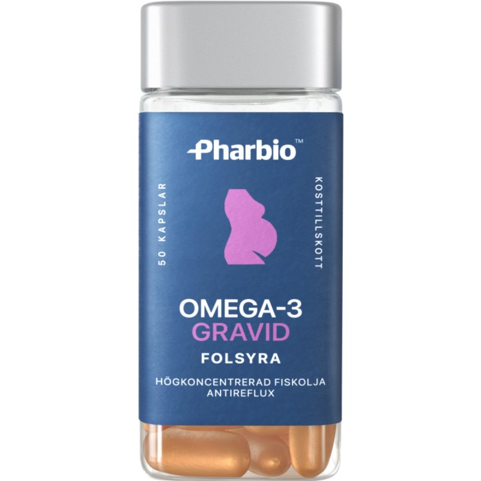 Pharbio Gravid Omega-3 + Folsyra + D-vitamin 50k