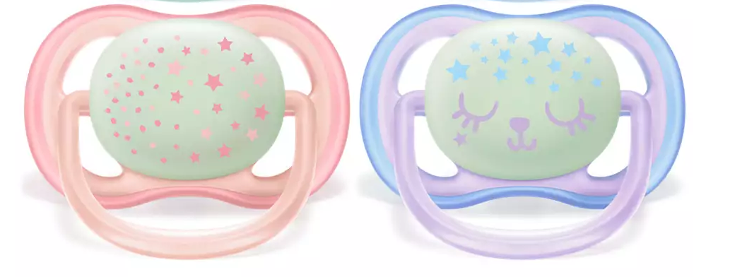 Philips Avent Ultra Air Night-Napp 0-6m 2-pack Rosa/Lila