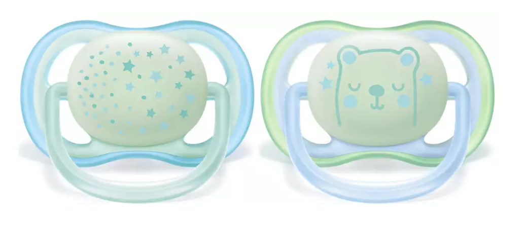 Philips Avent Ultra Air Night-Napp 0-6m 2-pack Blå/Grön