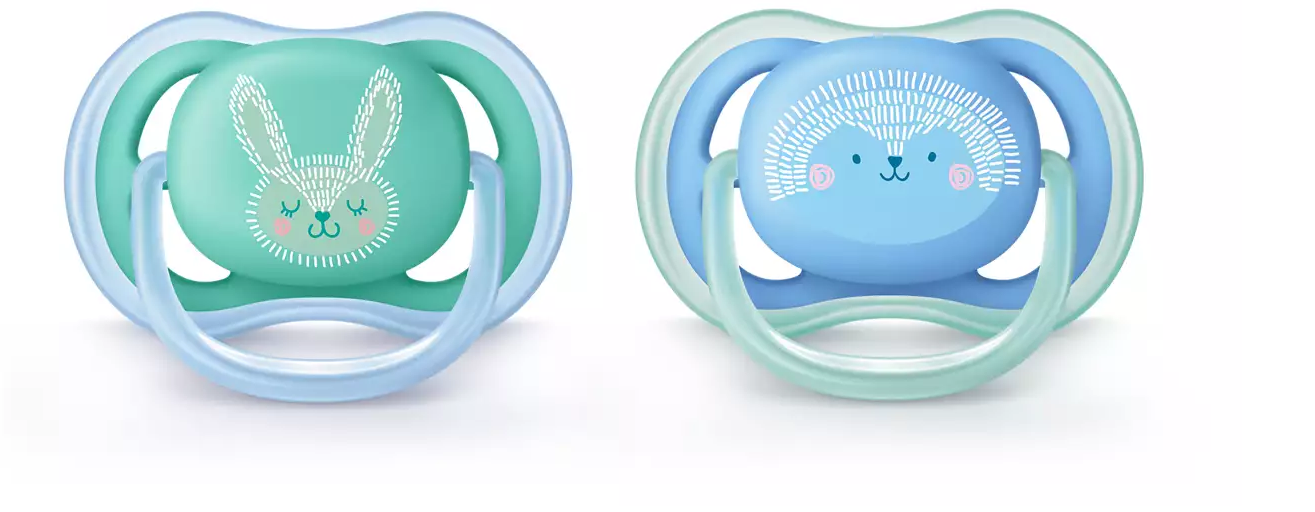 Philips Avent Ultra Air-Napp 6-18 mån 2-pack Blå/Grön