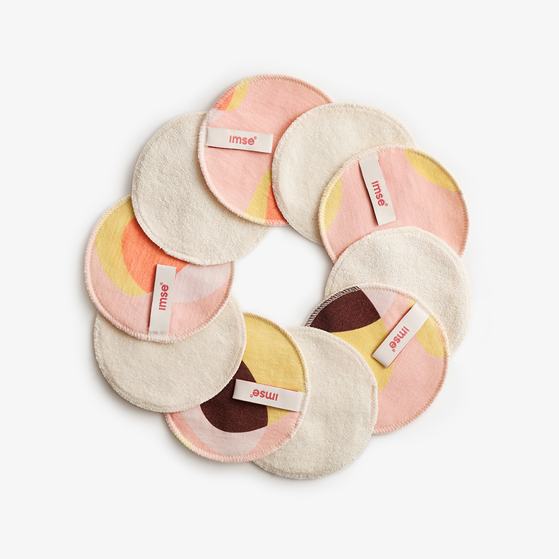 NYHET! Dubbelsidiga Bomullspads Pink Hoop