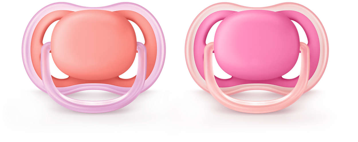 Philips Avent Ultra Air-Napp 6-18 mån Rosa/Orange