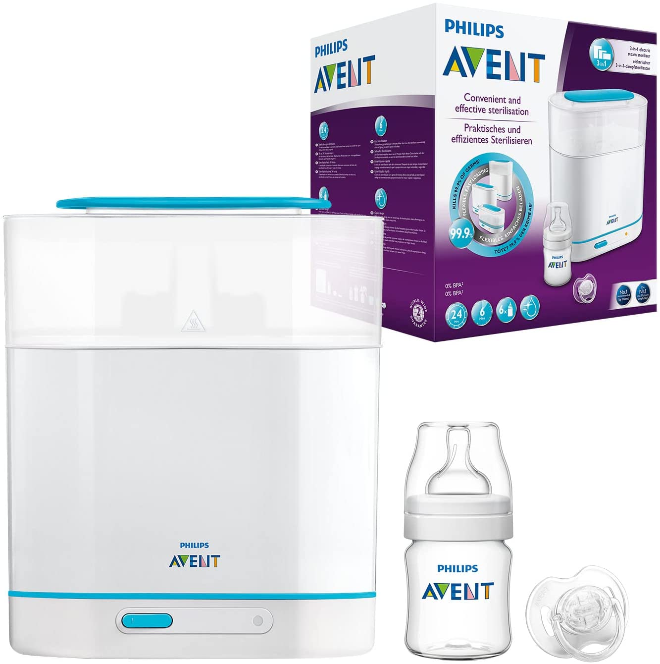 Philips Avent Elektrisk 3-i-1-ångsterilisator SCF284/02