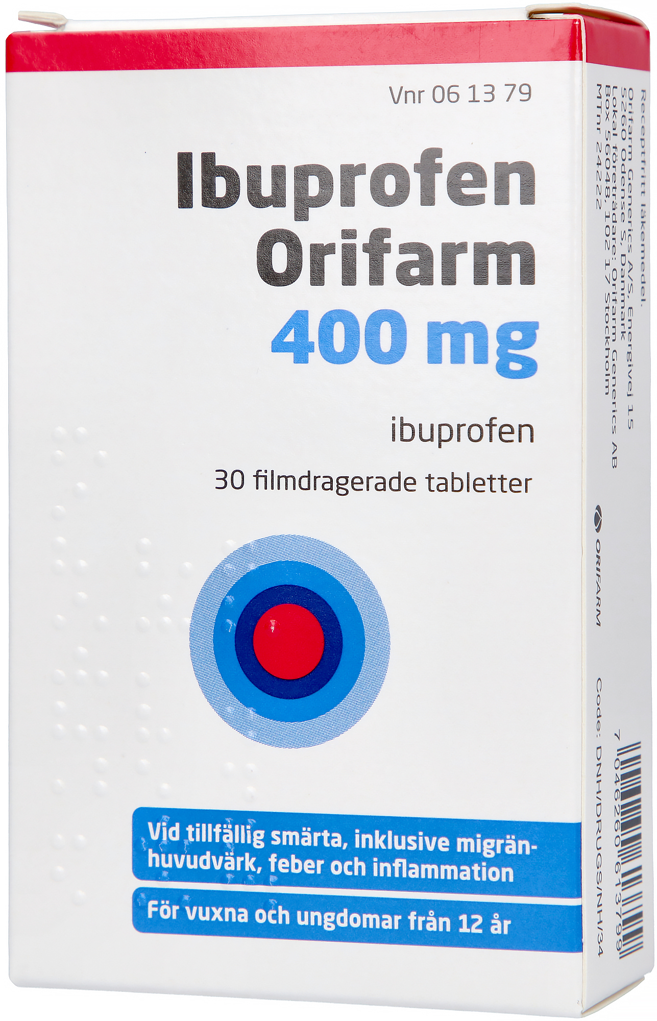 Ibuprofen Orifarm, tablett 400 mg 30 st
