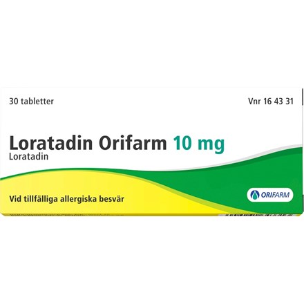 Loratadin Orifarm tablett 10 mg 30 st