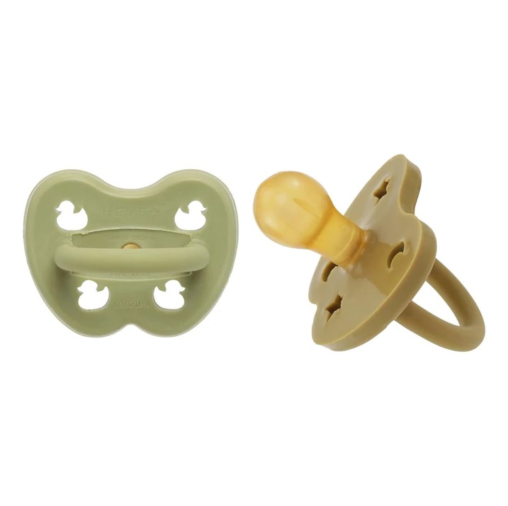 Naturgumminapp - Hunter Green & Olive, 3-36 mån 2-pack - Hevea Rund
