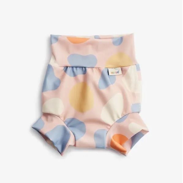 Badblöja, hög midja och mudd, Pink Shapes M 7-10 kg