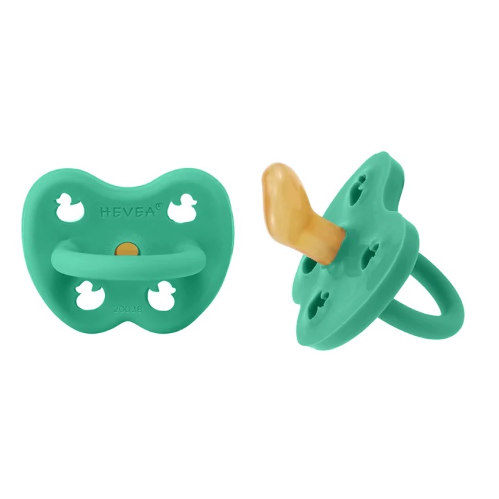 Naturgumminapp - Pop of Green, 3-36 mån 2-pack - Hevea Anatomisk/Ortodontisk