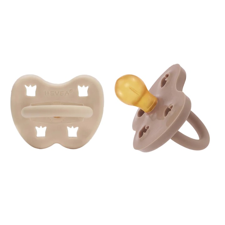 Naturgumminapp - Sandy Nude & Tan Beige, 3-36 mån 2-pack - Hevea Rund