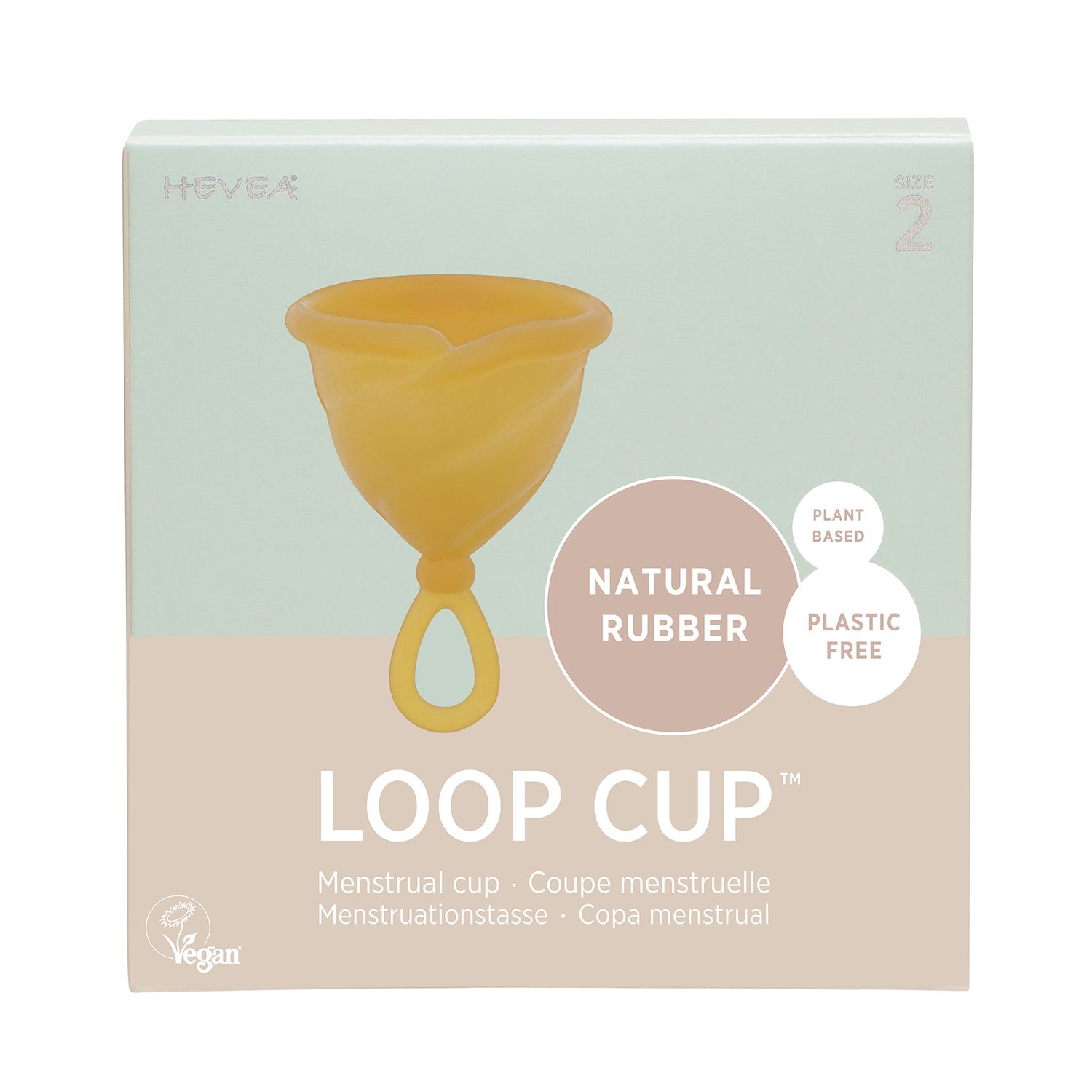 Hevea - Loop Cup Menskopp i Naturgummi Storlek 2