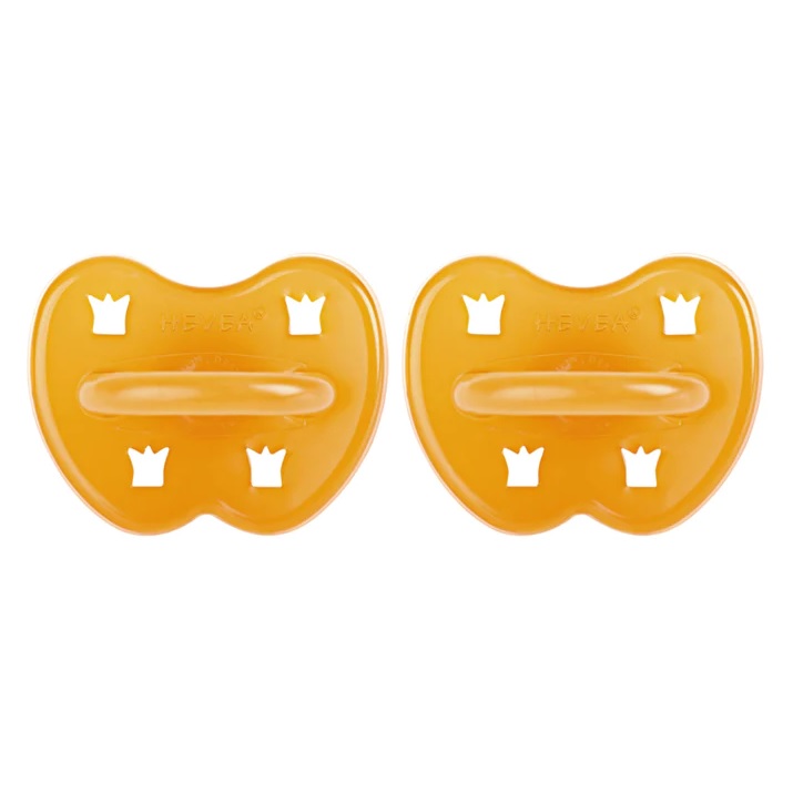 Naturgumminapp - Krona, Rund - 0-3 mån 2-pack - Hevea