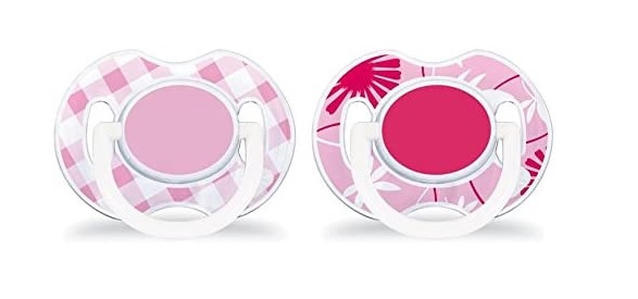 Klassiska nappar 2-pack - 0-6 mån - Philips Avent Rosa