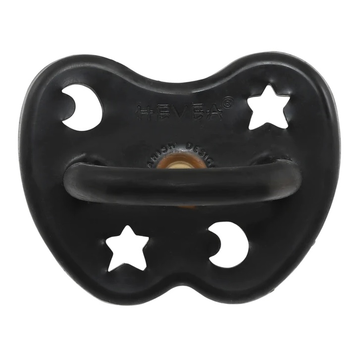 Naturgumminapp - Outer Space Black, 3-36 mån - Hevea Rund