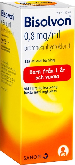 Bisolvon, oral lösning 0,8 mg/ml 125 ml