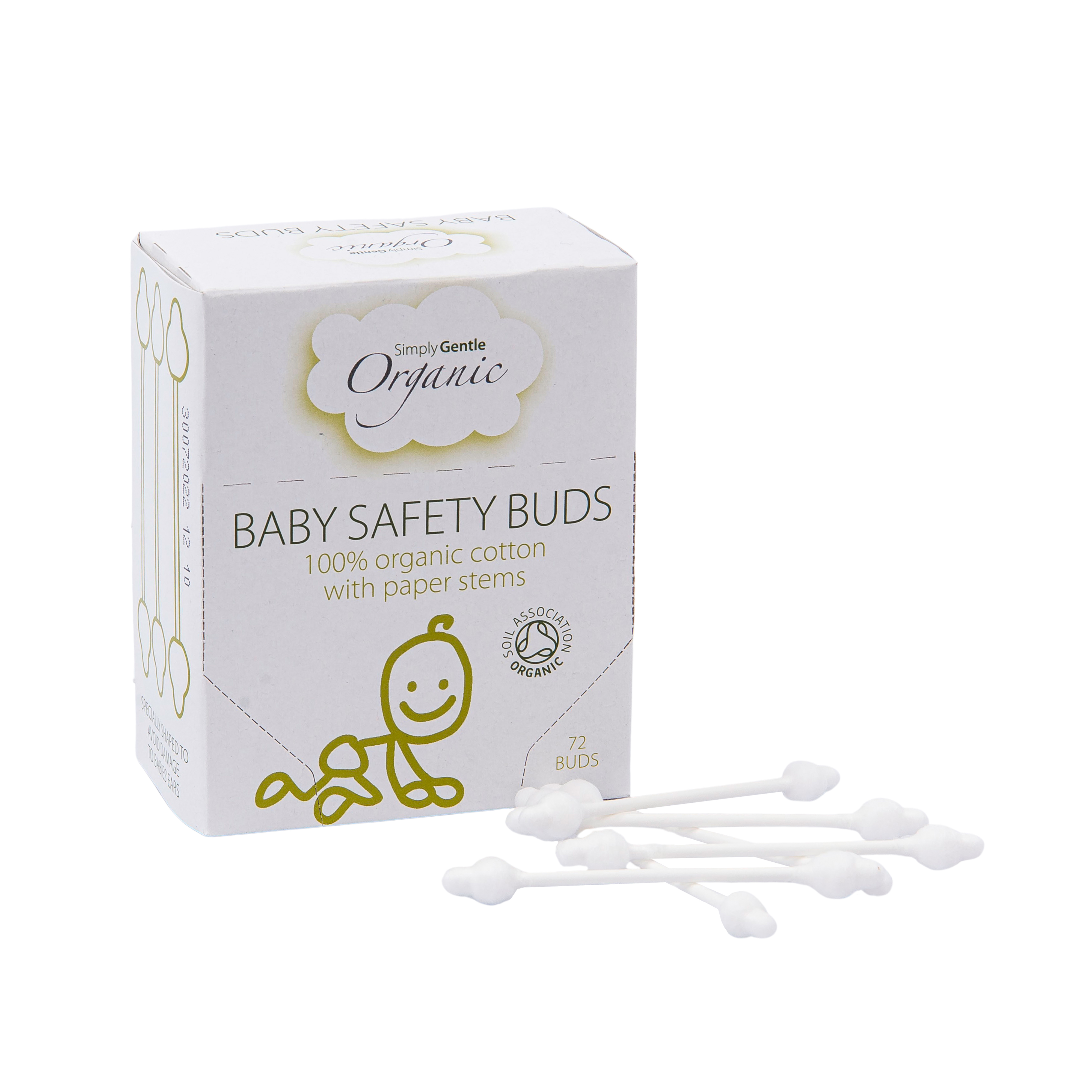 Baby Bomullstops 72 st - Simply Gentle