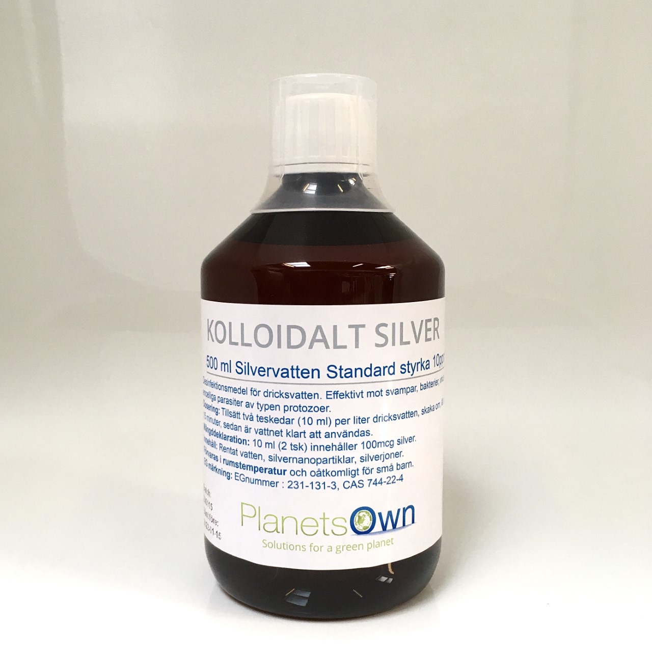 Kolloidalt Silver Standard 10ppm 500ml - PlanetsOwn