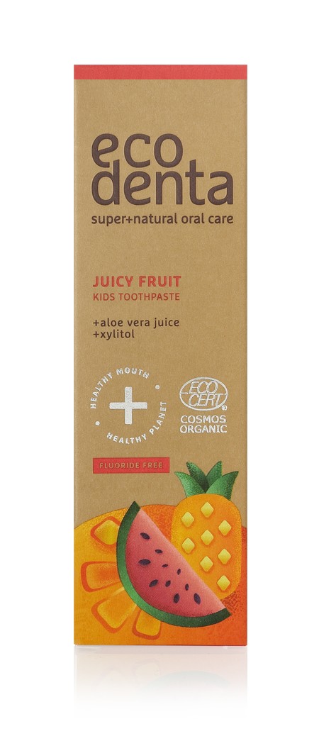 Juicy Fruit toothpaste for kids utan fluor - eco denta