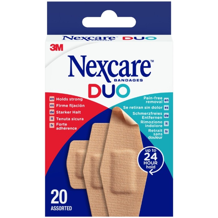 Nexcare DUO plåster blandade storlekar 20 st