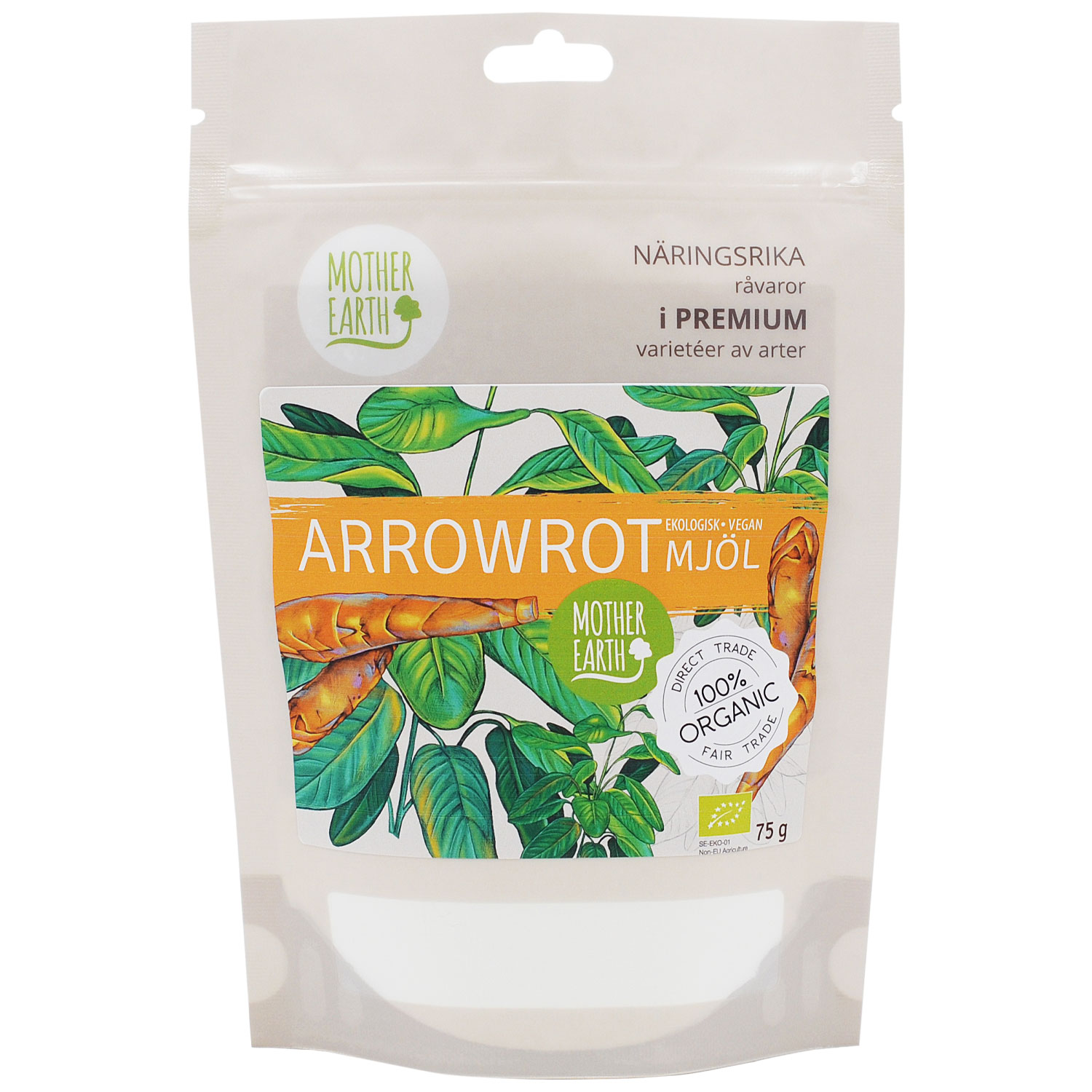 Arrowrotpulver Ekologisk 75 g - Mother Earth