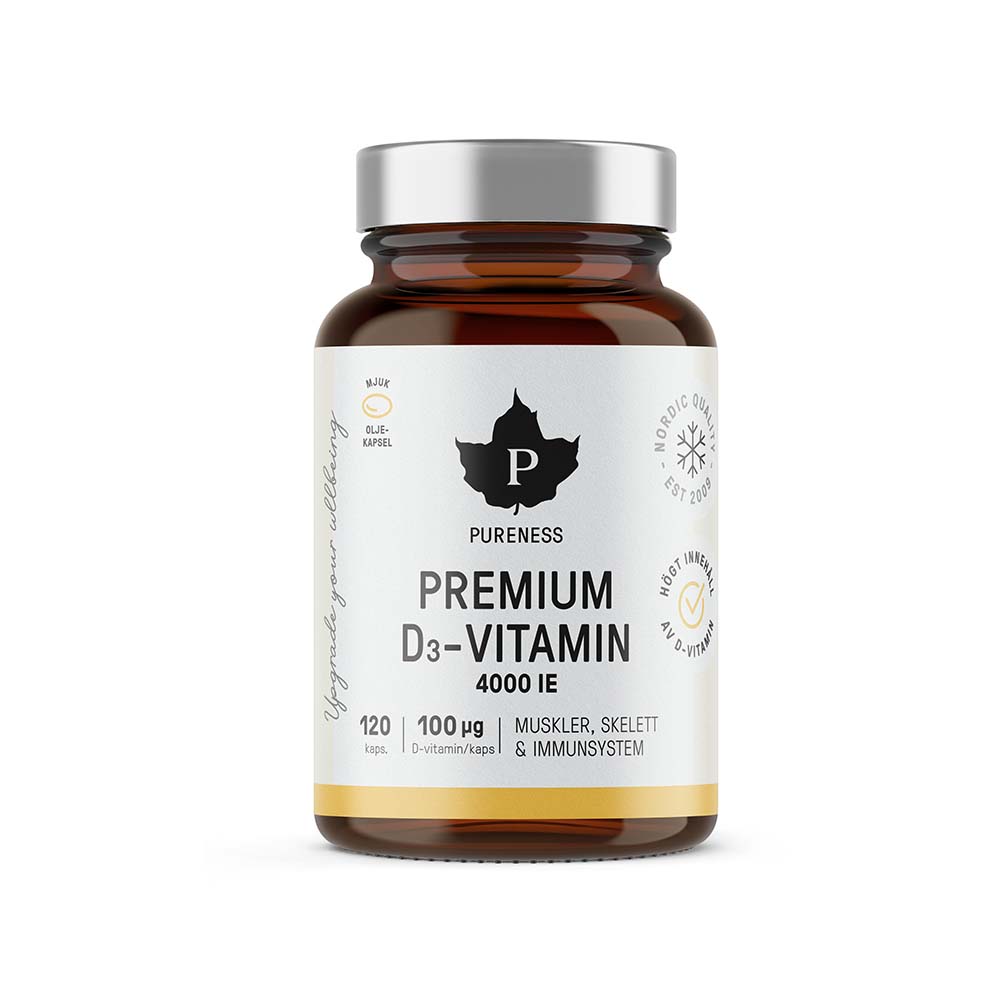 Premium D-vitamin 120 kapslar Pureness