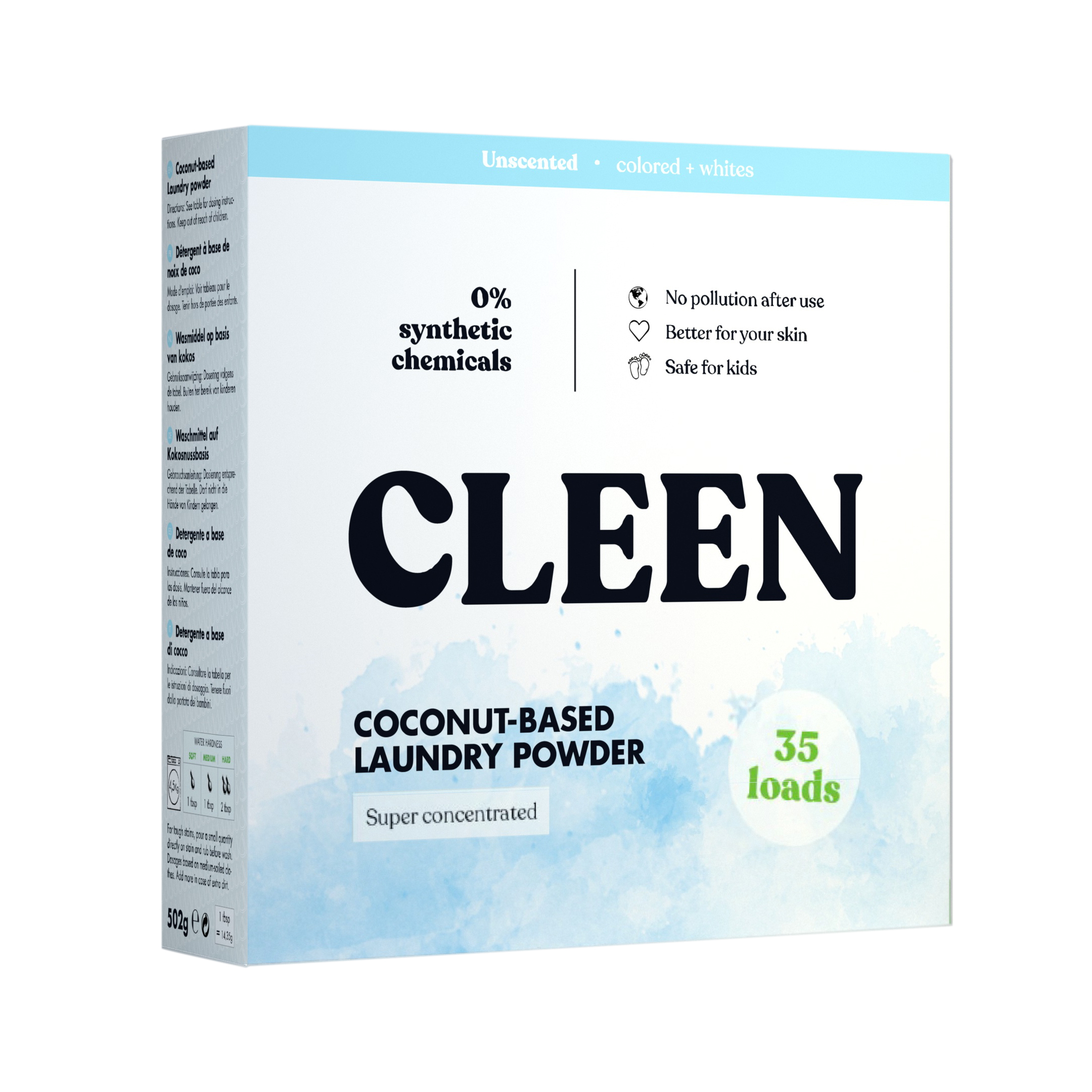 Kokos-baserat Tvättmedel, 35 tvättar CLEEN