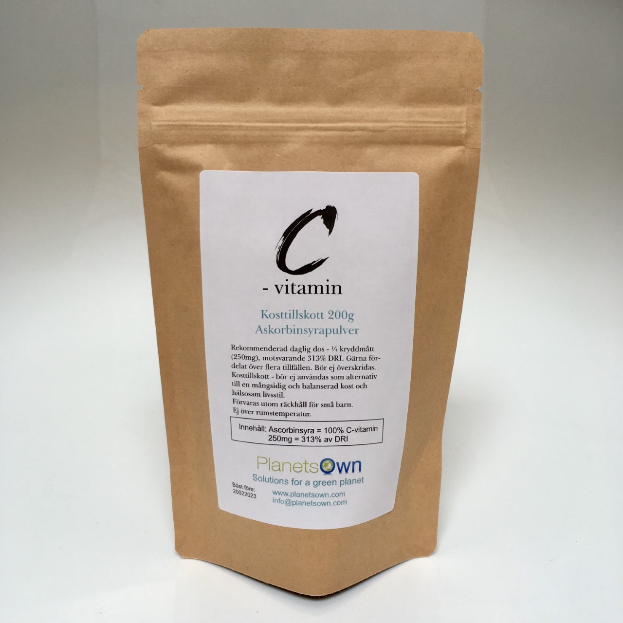C-vitamin – Askorbinsyra 200g - PlanetsOwn