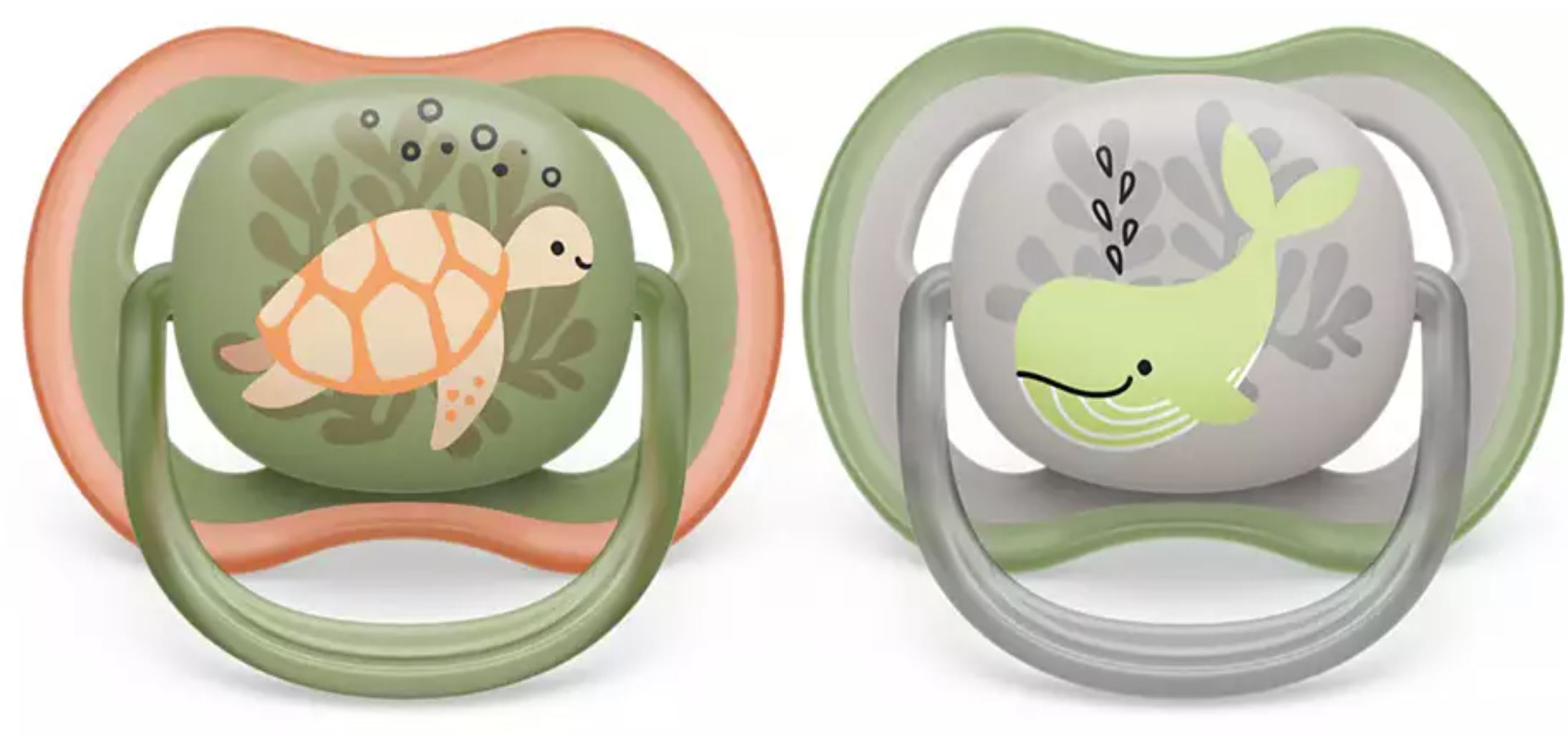 Soother Ultra Air 6-18m 2 pack Sköldpadda/Val - Philips Avent