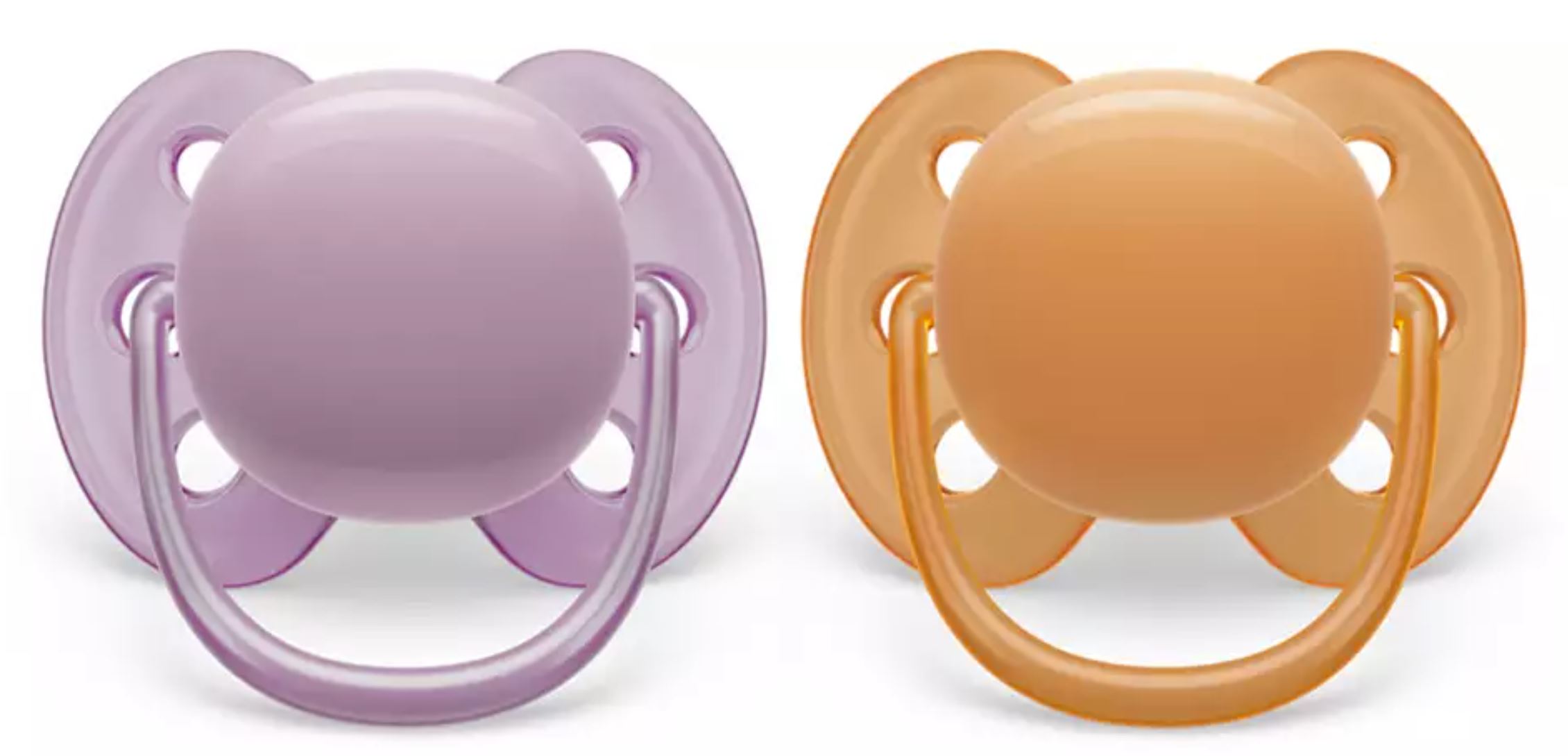 Soother Ultra Soft 6-18m 2 pack Orange/Lila - Philips Avent